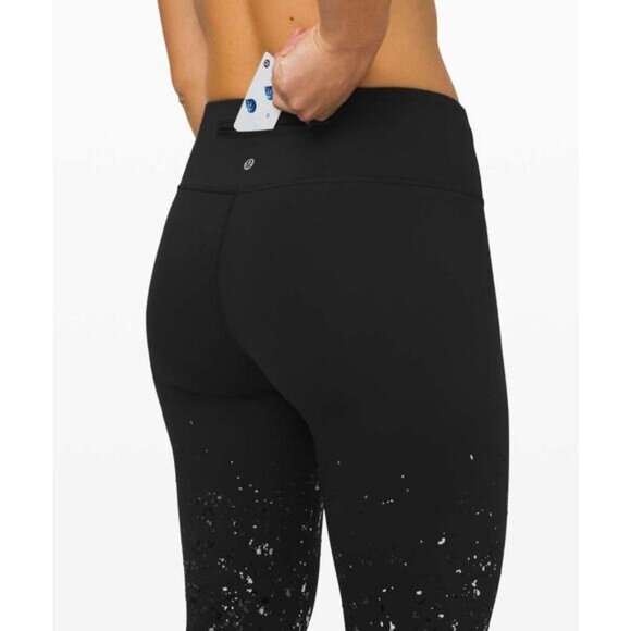 LULULEMON Special Edition Speed Wunder Tight 28" Speckle Shine Size 4 Deep Coal - Picture 3 of 10